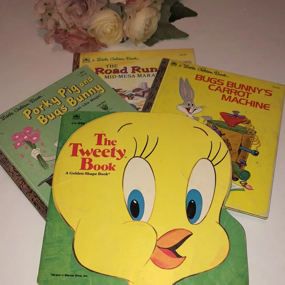 Bugs Bunny Books Tweety Bird Books Warner Bros Childrens Books Road Runner VTG